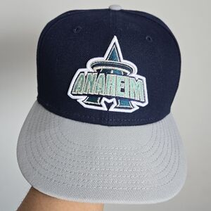 Anaheim Angels Ocean Storm Blue 50th Anniv Fitted